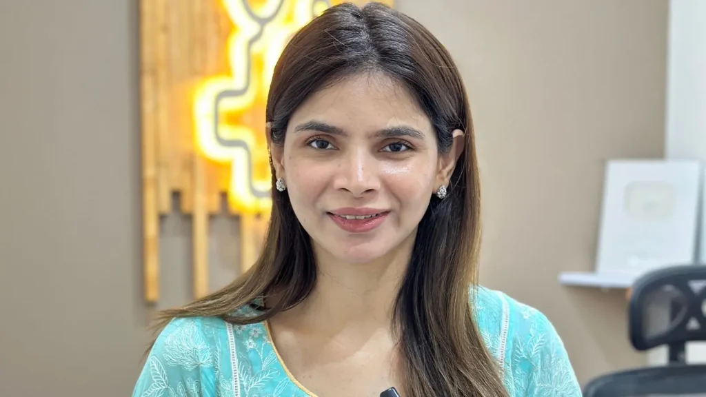 Registered Dietitian Ayesha Nasir at her clinic in Lahore